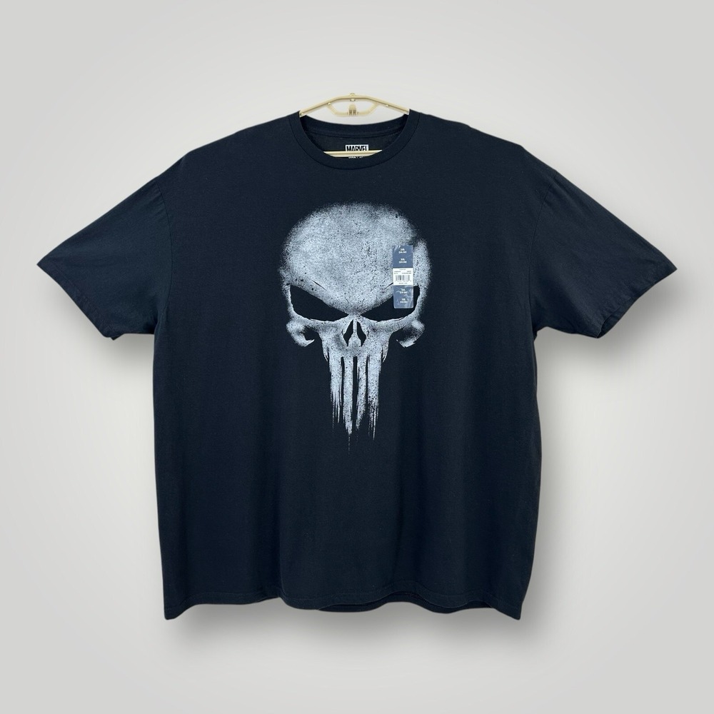 NEW! The PUNISHER T-Shirt Men's 3XL Black MARVEL Cotton Short Sleeves NWT
